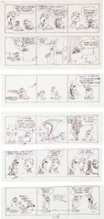 Jim Davis Garfield Daily Comic Strip Preliminary Original Art Group of 200+ (United Feature Syndicate, 1984).... | Heritage