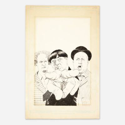Paul Gulacy | 3D Three Stooges #1 Cover Original Art (1986) | Landry Pop Auctions