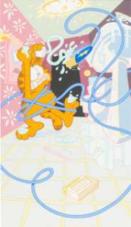 Jim Davis Studio - Garfield vs Shaver Painting Original Art (undated).... | Heritage