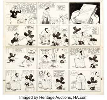 Debeck, Billy | Billy DeBeck Barney Google Sunday Comic Strip Original Art dated 4-7-35 (King Features Syndicate, 1935).... | Heritage