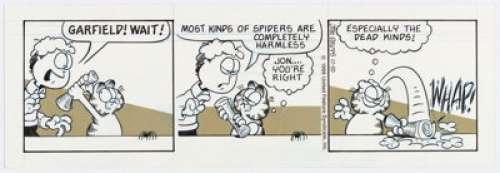 Davis, Jim | Jim Davis Garfield Daily Comic Strip Original Art Dated 11-10-88 (United Feature Syndicate, 1988).... | Heritage