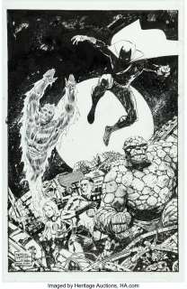 Hardman, Gabriel | Gabriel Hardman - Black Panther and the Fantastic Four Illustration Original Art (2022).... | Heritage