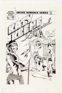 Don Sherwood - Katy Keene #7 Unused Cover Original Art (Archie, 1984).