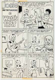 Gus Lemoine And Jon D’agostino | Josie and the Pussycats #63 Complete 1-Page Story "What’s That" Original Art (Archie, 1972). | Heritage