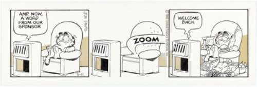 Jim Davis Garfield Daily Comic Strip Original Art dated 3-11-82 (United Feature Syndicate, 1982). | Heritage