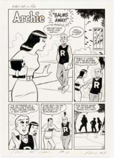 Archie Artist Archie’s Pals ’n’ Gals #10 Complete 3-Page Story "Balms Away!" Original Art (Archie, 1959). (Total: 3 Original Art) | Heritage