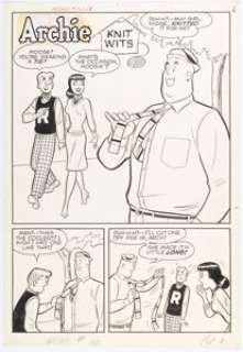 Harry Lucey and Marty Epp Archie #120 Complete 6-Page Story "Knit Wits" Original Art (Archie, 1961). (Total: 6 Original Art) | Heritage