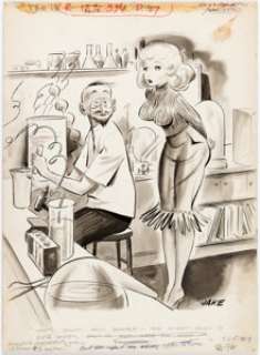 Jack Cole (as Jake) Popular Jokes November-1963 Cover Illustration Original Art (Humorama, 1963). | Heritage