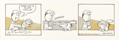 Jim Davis Garfield Daily Comic Strip Original Art dated 3-26-80 (United Feature Syndicate, 1980). | Heritage