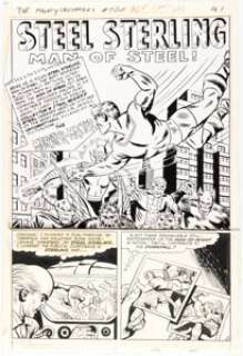 Mike Sekowsky and Paul Reinman Mighty Crusaders #7 Steel Sterling Complete Chapter 1 Original Art Group of 10 (Archie/Mighty Comics Group, 1966). (Total: 10 Original Art) | Heritage