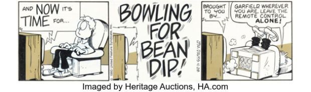 Jim Davis Garfield Daily Comic Strip Original Art dated 4-28-93 (Universal Press Syndicate, 1993). | Heritage