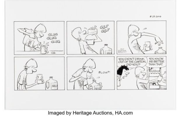 Jerry Scott and Jim Borgman Zits Sunday Comic Strip Original Art dated 8-25-19 (King Features Syndicate, 2019). | Heritage