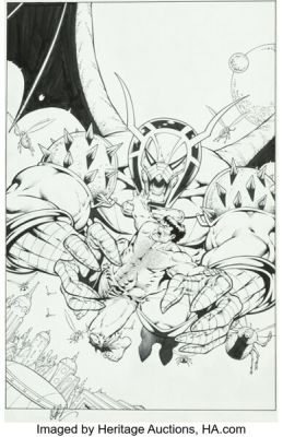 Jim Starlin and Andy Smith Thanos vs. Hulk #4 Cover Original Art (Marvel, 2015). | Heritage