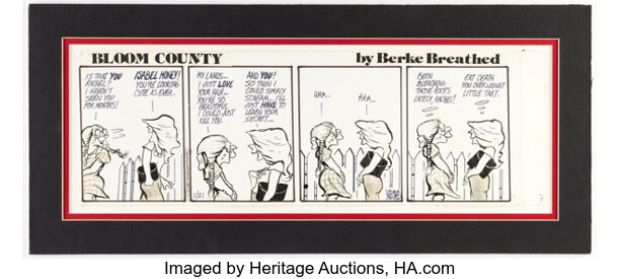 Berke Breathed Bloom County Daily Comic Strip Original Art dated 1-21-81 (Washington Post, 1981). | Heritage