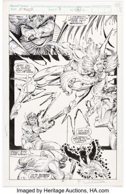 Rob Liefeld X-Force #3 Black Tom Cassidy Story Page 16 Original Art (Marvel, 1991). | Heritage