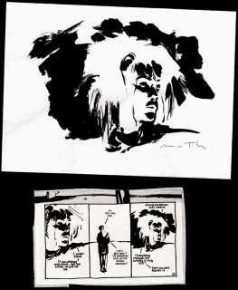 Jon J. Muth - sandman #74 p 22 last panel large morpheus original art (1995)