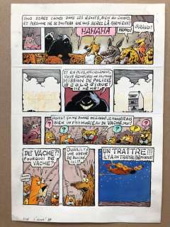De Moor, Johan - Planche originale couleur - La Vache T2 - Ã€ mort l’homme, vive l’ozone ! - (1994) | Catawiki