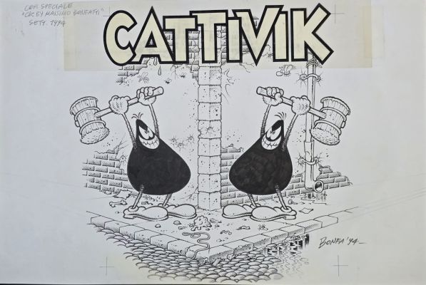 Copertina originale Massimo Bonfatti Cattivik speciale “Cattivik by Massimo Bonfatti” | Venere Comic Art
