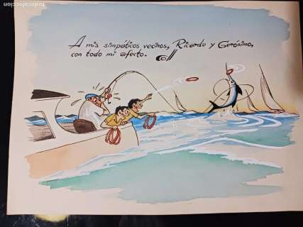 Obra original Josep Coll TBO acuarela