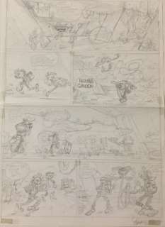 Spirou et Fantasio T55 - Planche 38 (crayonnée) - La colère du Marsupilami - Loose page - (2015) | Catawiki
