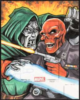 2010 Rittenhouse Marvel Heroes & Villains - Doctor Doom vs Red Skull by Randy Martinez - Artist’s Proof Sketch Card | Heritage