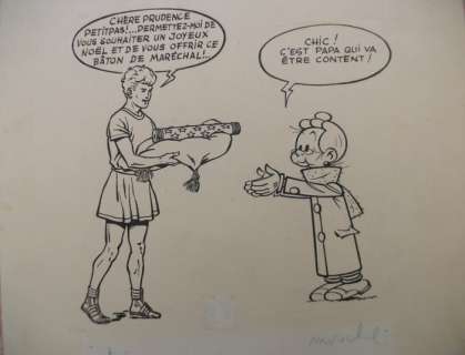 Martin, Jacques / Maréchal, Maurice | Martin, Jacques / Maréchal, Maurice - Originele tekening - Alix et Prudence Petitpas - Spécial Noël | Catawiki