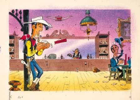 Morris (Maurice de Bévère Dit) 1923-2001 - Lot 408 - Lucky Luke au Saloon