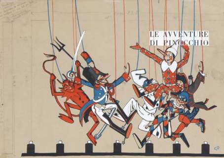 Porcheddu Giuseppe | "Le avventure di Pinocchio", 1942 | Urania Casa d’Aste