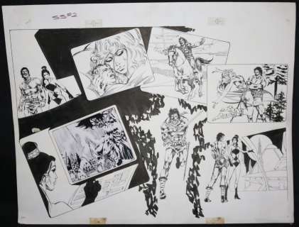 Mike Grell - starslayer #2 pgs. 8 & 9 - la - tamara and torin mac quillon dps - 1982