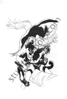 Claire Wendling - Female with Panther and Cub - Orginal Art