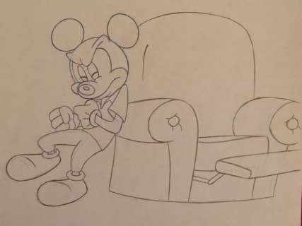 Walt Disney Studio’s | Walt Disney Studio’s - Original Animation Drawing Mickey mouse - Exemplaire unique | Catawiki
