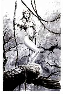 Ed Coutts - sheena mixed media pinup (2007)