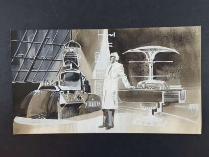 E. Tonelli | E. Tonelli - Illustrazione Originale "Fuga nel Tempo" - Page volante - Exemplaire unique | Catawiki