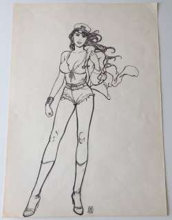 Milo Manara | Milo Manara - original artwork "Sabrina Salerno" - Page volante | Catawiki