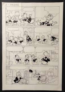 Romano Scarpa | Zio Paperone # 186 - Romano Scarpa - tavola originale "Paperino e la Sindrome del Seguito" - Page volante - Exemplaire unique - (2004) | Catawiki