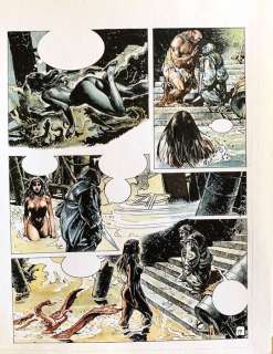 Paolo Eleuteri Serpieri | Druuna, Morbus Gravis, Charlie #41 - P. E. Serpieri - Acquerello originale Page 19 - Page volante - Exemplaire unique - (1986) | Catawiki