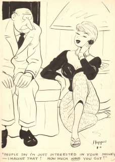 Lowell Hoppes - beautiful gold digger gag - humorama 1955
