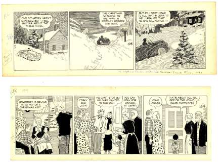 Frank King | King  Gasoline Alley 2 Original Daily Strips  12/24 & 25/1948 NO RESERVE! | Russ Cochran