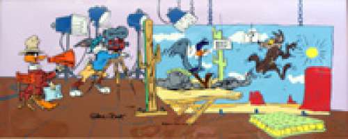 Chuck Jones - Birth of a Notion (Bugs Bunny, Daffy Duck, Wile E Coyote and Road Runner) (Original Cel) (Signed)