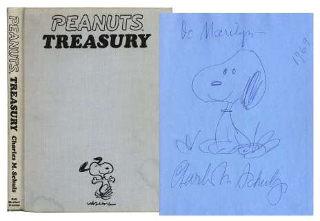Charles Schulz Signed Drawing of Snoopy | Nate Sanders