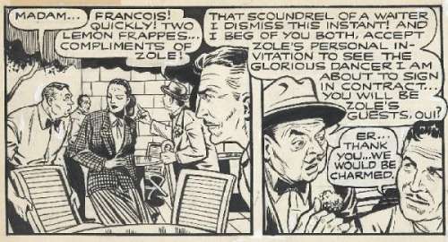 62: Baker 2 Flamingo dailes 1952 original comic art | Russ Cochran