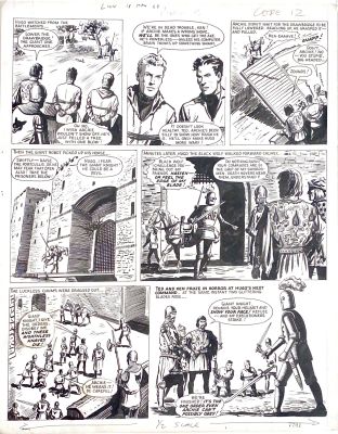 Ted Kearon, Robot Archie Originalseite mit Rittern | Comic Art Masters
