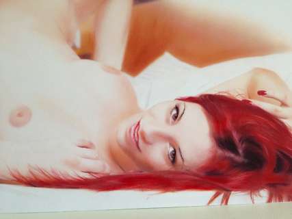 P. Albert | A Very Red Hot - Original Artwork Illustration Airbrush, Signed! - (2015) | Catawiki