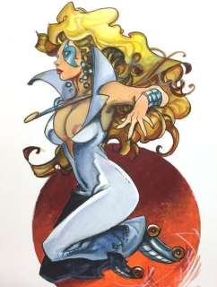 Formaat: 13,5 X 20 Cm. - Signed | Alfonso Azpiri - Original art - Dazzler Pin-up | Catawiki