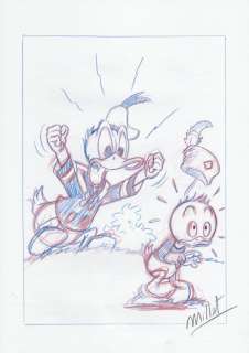 Millet | Donald Duck - Millet - DIN A3 - Original Sketch Drawing | Catawiki
