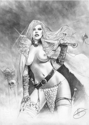 NICOLA GENZIANELLA ORIGINAL ART – RED SONJA