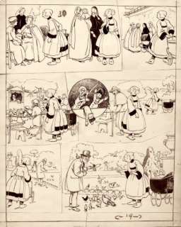 Pinchon | Â«BécassineÂ». Encre de Chine pour la planche 30 de l’album Â«Bécassine | Tessier Sarrou