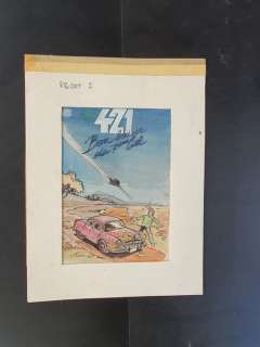 Maltaite, Eric | Maltaite, Eric - Dessin original couleur - Projet de couverture - Bons baisers du 7eme ciel - (1984) | Catawiki