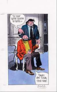 Blutch | Blutch - Dessin original de Tif et Tondu pour un Ex-libris - Encre de Chine et couleur - (2020) | Catawiki