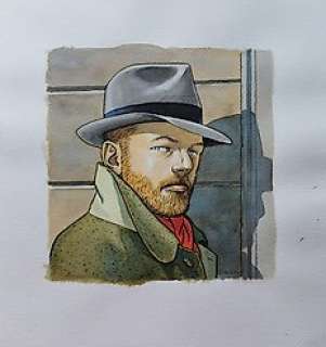 Vittorio Giardino - Vittorio Giardino - Orient Express: illustrazione originale / L‘avventuriero prudente: cover originale - Page volante - (1982/2011)